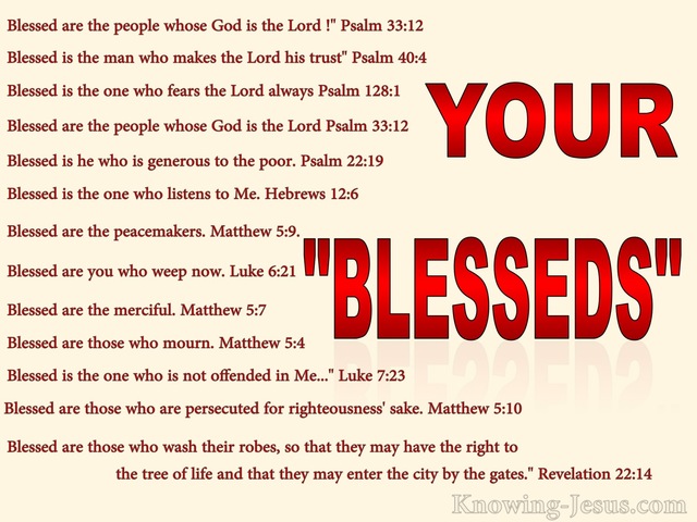 Psalm 33:12 Your Blesseds (devotional)09-11 (cream)